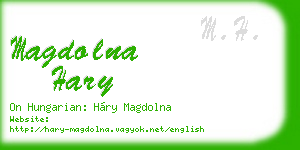 magdolna hary business card